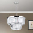 Candelabru cristal modern crom Prism LED 80W/6400lm/3000K, LU 2415/55 CHROM Orion