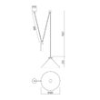 Lustra moderna conica finisaj bronz periat 1xE27/42W, Kalimba 01-1545 Redo