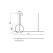 Lustra moderna neagra LED 49W/5453lm/4000K D40, Giotto 01-1848 Redo