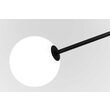 Candelabru modern negru abajururi sticla opal 4xG9/60W si 4xGU10/60W Moka 1998 Jupiter