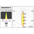 Proiector LED pe sina XGAMMA 1x30W 4000K CRI.90 IP20 UGR<19 38° SBK Arelux GM04NW SBK