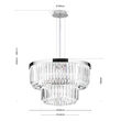 Candelabru cristal modern crom Prism LED 80W/6400lm/3000K, LU 2415/55 CHROM Orion
