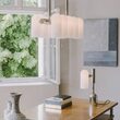 Veioza/lampa de birou moderna din alama masiva cu abajur din sticla opal, Odyssey, B148 SchwungHome
