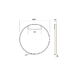 Aplica/plafoniera moderna Febe neagra LED 50W/6800lm/3000K, 01-2831 Redo