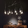 Lustra moderna neagra tije drepte suspendate 10xE27/60W, POP SP10 158860 Ideal Lux
