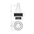 Lustra Vanesia aurie cu cristale, dimmabila in 3 pasi, LED 60W/7200lm, 3000K/4000K/6000K, CRI90, IVA PR S+M 11, Incanti