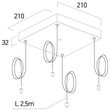 Sistem suspendare 4 fire torsadate XPILL PXR04 210x210 mm MAX. L=2.5 m SWH Arelux PXQ04SU SWH
