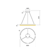 Lustra moderna Febe aurie LED 27W/5180lm/4000K, 01-2866 Redo