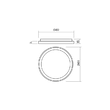 Plafoniera Iconic negru-alb LED 40W/4920lm/3000K, 01-2668 Redo