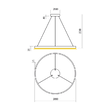 Lustra moderna Febe alba LED 50W/6800lm/3000K, 01-2869 Redo