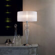 Veioza moderna sticla abajur organza 1xE27/60W, Duchessa TL1 Big 044491 Ideal Lux