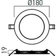 Downlight LED incastrat XFLAT 11W 4000K CRI.82 IP40 110° Arelux FTR180NW MWH