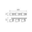 Aplica moderna wenge sticla tip alabastru, TOM 04-438 Smarter