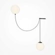 Lustra LED moderna Twins neagra abajur alb Ø20cm 20W, Maytoni