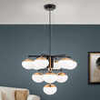 Candelabru Josephine modern 10xE27/40W, LU 1841/6+3+1 MS/SCHWARZ Orion