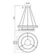 Lustra LED moderna negru mat 55W/2320lm 3000K/4000K, Valdis 01-3779 Smarter