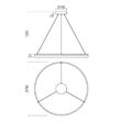 Lustra LED moderna auriu mat 57W/2895lm 3000K/4000K, Valdis 01-3781 Smarter