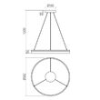 Lustra LED moderna auriu mat 38W/1956lm 3000K/4000K, Valdis 01-3775 Smarter