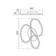 Plafoniera LED moderna alb mat 40W/2463lm 3000K/4000K, Ritmo 01-3765 Smarter