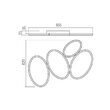 Plafoniera LED moderna negru mat 60W/2825lm 3000K/4000K, Ritmo 01-3773 Smarter