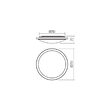 Plafoniera LED moderna crom baie IP44 17.5W/1100lm/4000K, Fizz 01-2723 Smarter