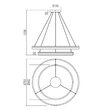 Lustra LED moderna auriu mat 76W/3515lm 3000K/4000K, Valdis 01-3784 Smarter