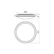 Plafoniera LED moderna crom baie IP44 35W/2400lm/4000K, Fizz 01-2724 Smarter