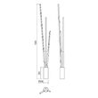 Lampadar LED auriu mat dimmabil 36W/2256lm-2280lm/3000K-4000K, Herald 01-3977 Smarter