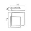 Plafoniera LED moderna negru mat 40W 3000/4000/6000K, Sami 01-3998 Smarter