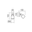Aplica/Spot modern lemn natur abajur sticla fumurie 1xE14/15W, Rotis 01-3984 Smarter