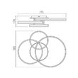 Aplica/Plafoniera LED moderna auriu mat 90W 3000/4000/6000K, Tara 01-3995 Smarter