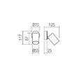 Aplica/Spot modern alb mat 1xGU10/10W, Modi 01-3499 Smarter
