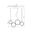 Lustra LED moderna auriu mat 40W/5124lm 3000K/4000K/6000K, Athena 01-3383 Smarter