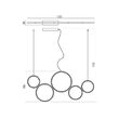 Lustra LED moderna alb mat 50W/6212lm, 3000K/4000K/6000K, Athena 01-3385 Smarter
