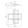 Plafoniera LED moderna negru mat lemn natur 35.5W/1400lm/3000K, Mikura 01-3493 Smarter