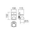Aplica/Spot LED modern alb mat orientabil USB 7W/537lm/3000K, Seibi 01-3491 Smarter