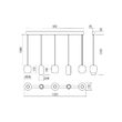 Lustra moderna multicolora 5xGU10/10W, Boom 01-3481 Smarter