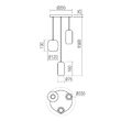 Lustra moderna multicolora 3xGU10/10W, Boom 01-3480 Smarter