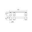 Aplica/Spot modern negru-auriu 3xGU10/10W, Modi 01-3506 Smarter