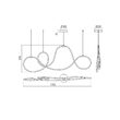 Lustra LED moderna auriu mat dispersor flexibil silicon 54W/2700lm/3000K, Henk 01-3556 Smarter