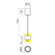 Lustra LED moderna neagra 12W/930lm/3000K, Aves 01-3550 Smarter