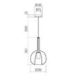 Lustra moderna crom abajur sticla verde 1xE27/42W, Tresor 01-3641 Smarter