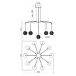 Lustra LED moderna negru mat 42W/3663lm/3000K, Gianet 01-4042 Smarter