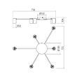Plafoniera moderna negru-auriu 6xGU10/10W, Noa 01-4051 Smarter