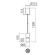 Lustra LED moderna negru mat 12W/680lm/3000K, Naku 01-4061 Smarter