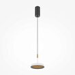 Lustra LED moderna El neagra abajur alb cu auriu Ø15cm 12W, Maytoni