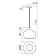 Lustra moderna negru mat abajur sticla fumurie 1xE27/42W, Atlantis 01-4046 Smarter