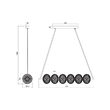 Lustra LED moderna negru mat 36W/3611lm/3000K, Ventura 01-4026 Smarter