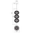 Lustra LED moderna negru mat 20W/1921lm/3000K, Ventura 01-4025 Smarter