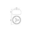 Plafoniera moderna negru mat abajururi sticla fumurie 3xE27/42W, Croma 01-3065 Smarter